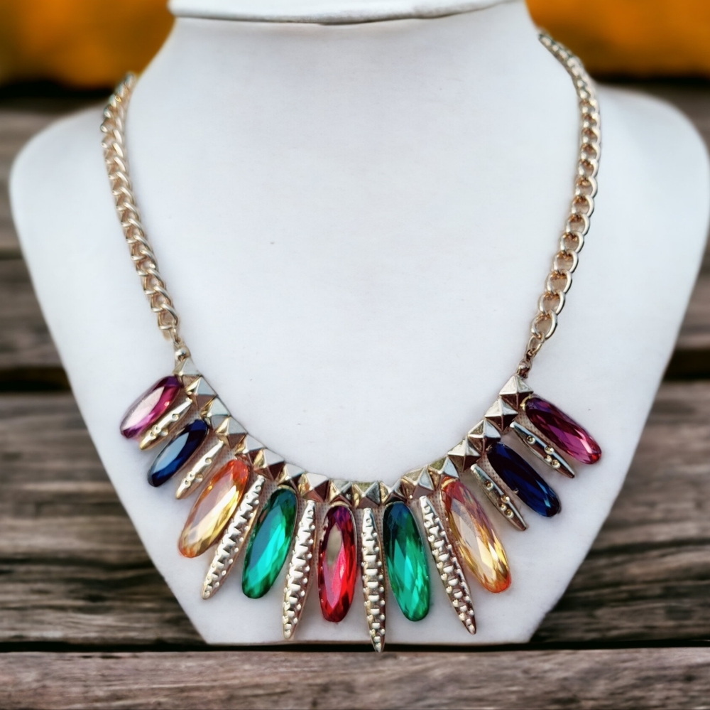 Iman Multicolor Statement Necklace - image 8